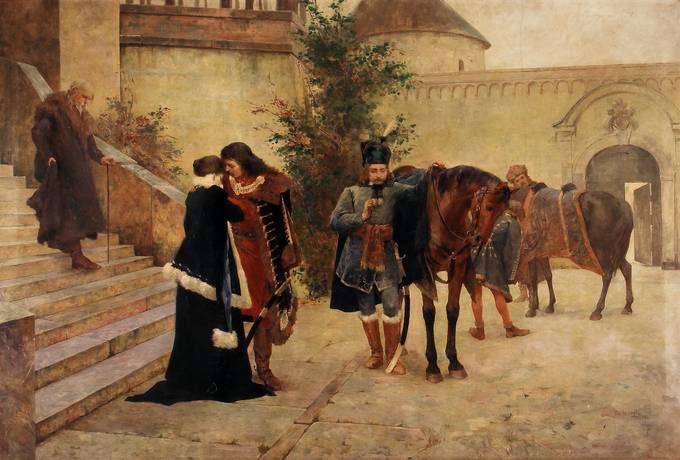 Oton Iveković: Rastanak Zrinjskog i Frankopana od Katarine, 1901.