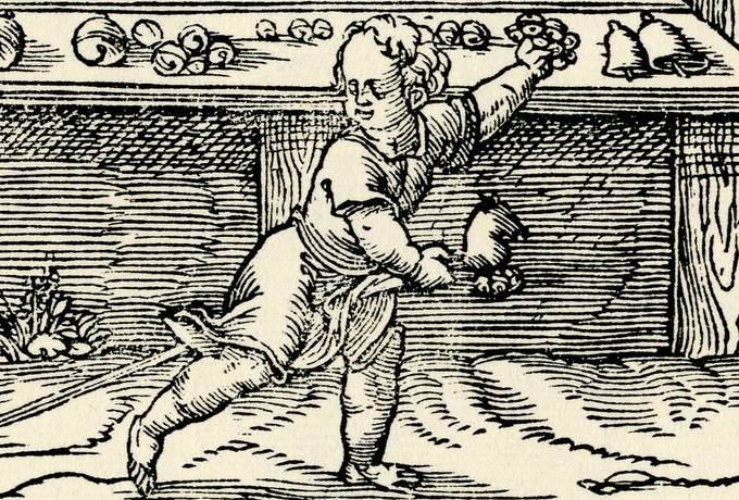 Izrađivač praporaca - detalj iz knjige Eygentliche Beschreibung Aller Stände auff Erden 1568., ilustrirao Jost Amman